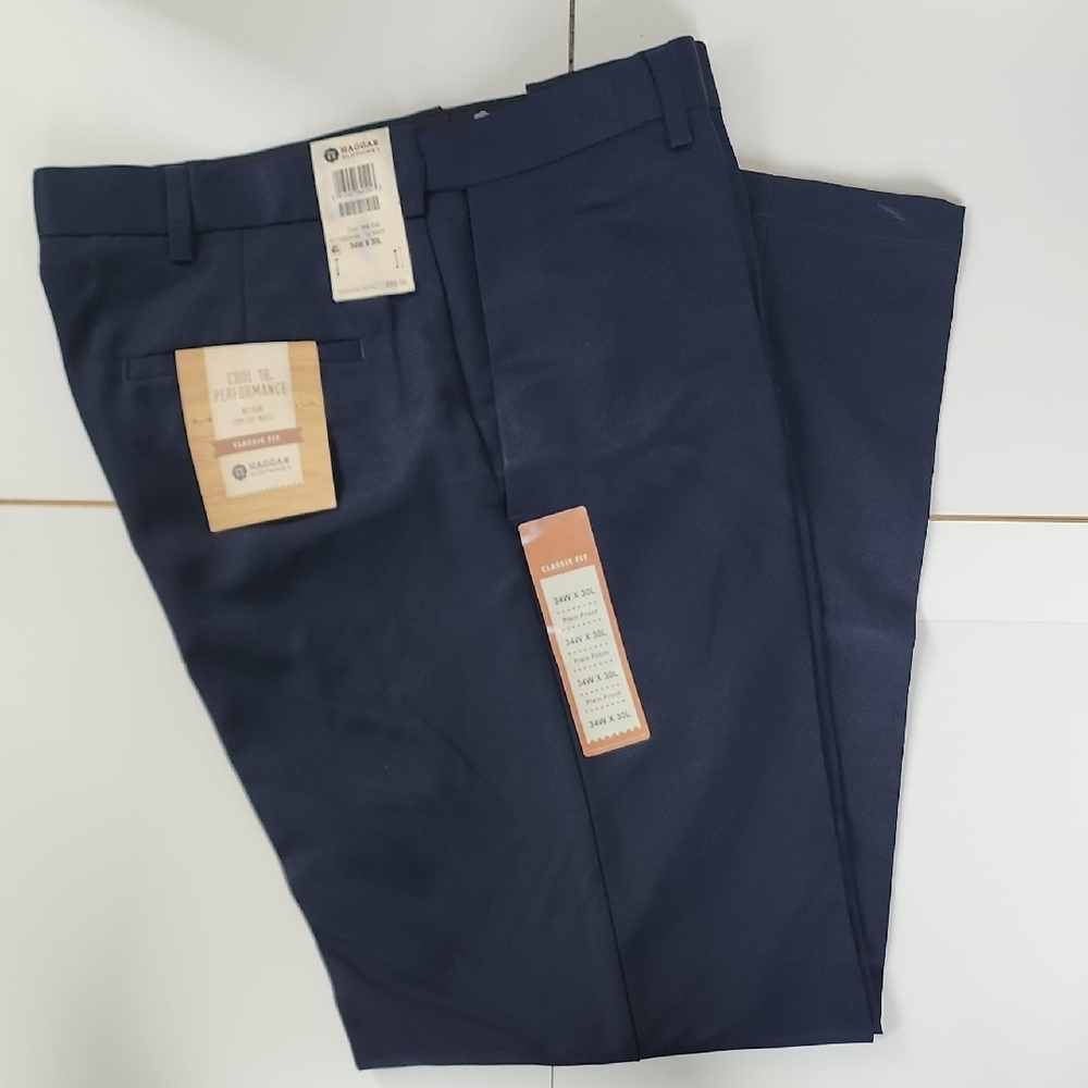 Haggar Men's Navy Pants